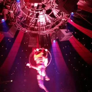 a man in the air
