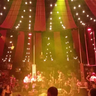 a crowd of people