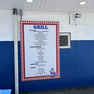 a menu for a restaurant