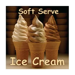 three ice cream cones