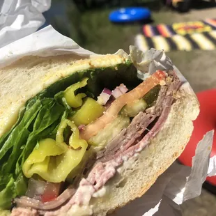 Sisters sandwich. Everything on it. Delicious