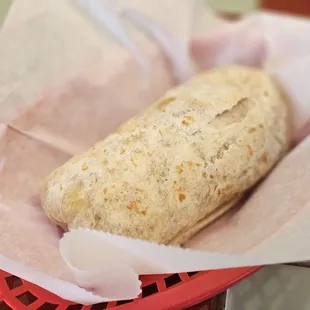 Steak Gemini burrito with Bacon added.