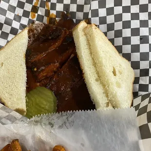 Ribs and pork combo