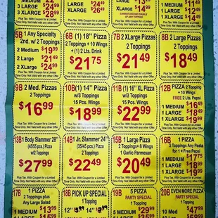 Coupon menu December 2021 **updated** Very welcome
