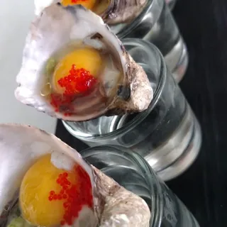 2 Oyster Shots with Sake