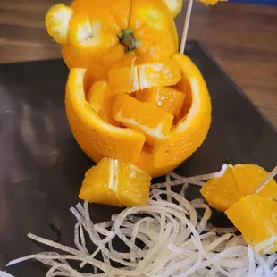 David is so talented. During Halloween, he made us a pumpkin. He&apos;s the best chef.