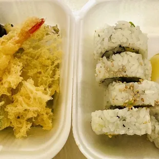 Mixed tempura &amp; ca roll