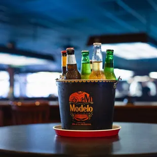 a bucket of beer