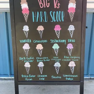 different flavors of ice cream