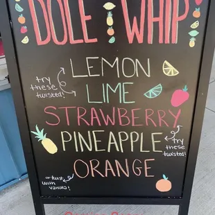 a sign for the dole whip