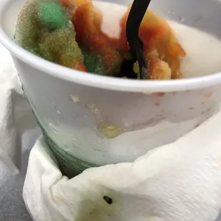 I found a baby roach in my water ice! Var&apos;s has roaches.