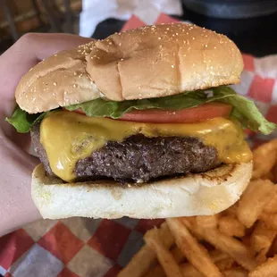 Big Walnut Grill Burger with Fries