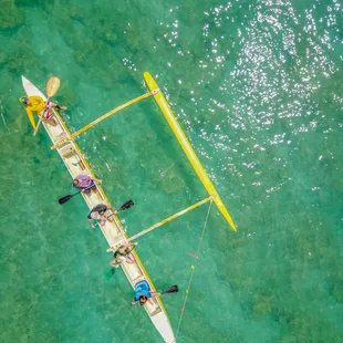 Canoe ride beauty of the hawaiian waters