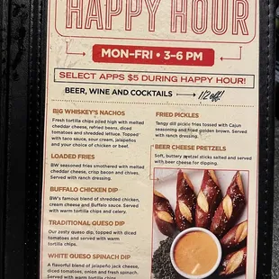 Happy Hour Menu