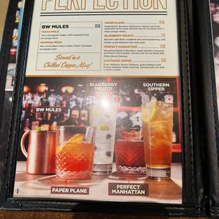 Craft cocktail options big whiskey