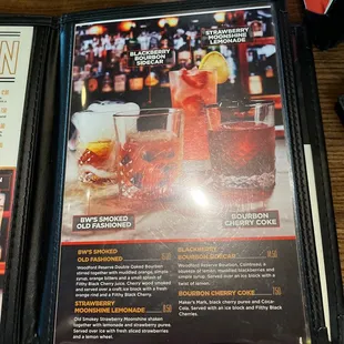 Craft cocktail options big whiskey