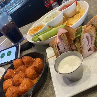 Buffalo Mac and Cheese Bites Triple Dip Whiskey's Club