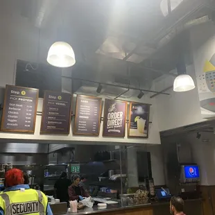 menus on the wall