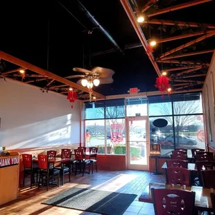 the inside of a restaurant