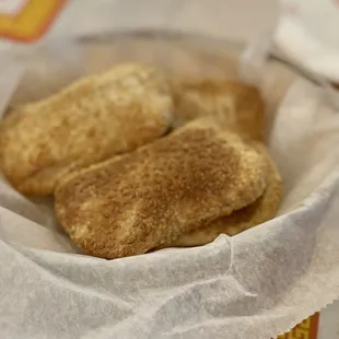 Sesame bread given at the table