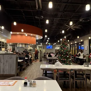 interior, sushi and sashimi