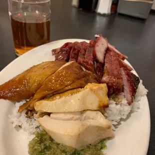 14. Roast Pork and chicken over rice