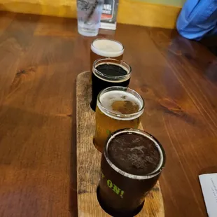 From near to far...Quaff...House Rye, Cinnamon Blonde,  Common Necessity,  Pineapple  QTFO