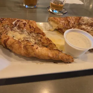 Pepperoni Calzone w/ a side of peppercorn ranch. .....absolutely delicious!
