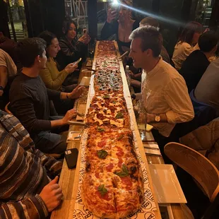 Super long pizza!