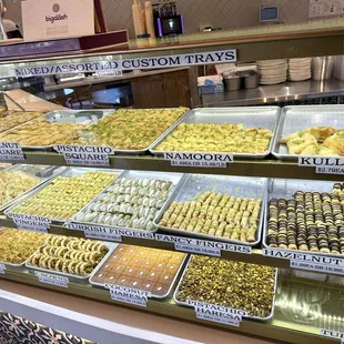 display of various flavors