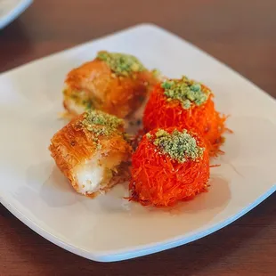 Namora and mini kinafa bites