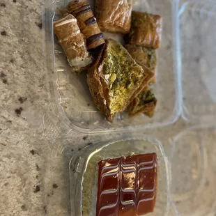 Baklava variety and tres leches .  Tres leches is incredible.