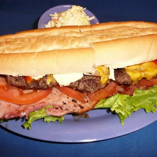 a large sandwich on a plate