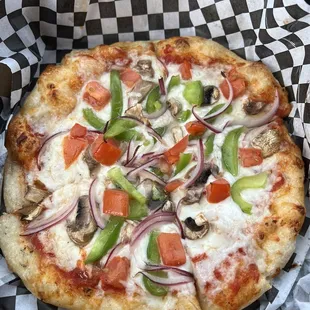 Veggie personal pizza no olives