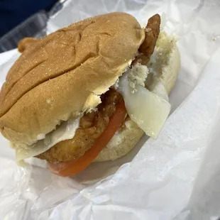 Crispy chicken sandwich