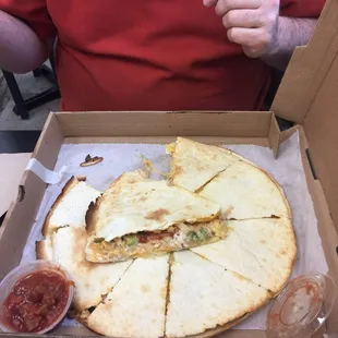 Huge quesadilla.