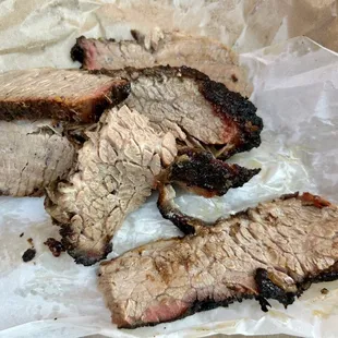 1/2 LB brisket was really flavorful. I like the seasoned run on it - Smokey and tasty