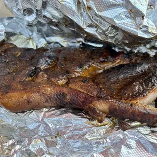 Pork steak on weekends is $14 with 2 sides_ it&apos;s got a really Smokey flavor and tastes unique.