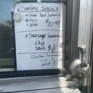 Daily specials