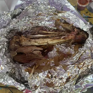 Turkey leg after. I didn&apos;t do a before because it was to good to wait for