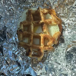 Missing pieces from the waffle sandwich