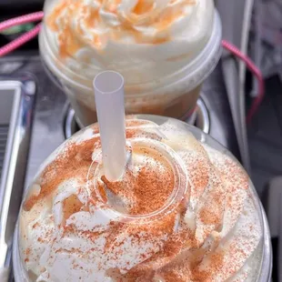 two cups of iced coffee