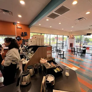 Here is the perspective from the back counter area where beverages are made and picked up.