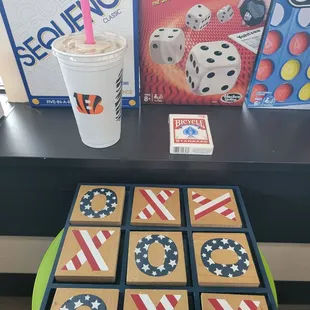 Game &amp; my vegan frozen Latte. .