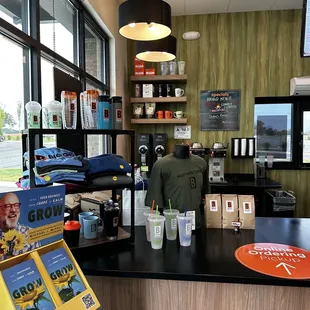 a man standing at the counter