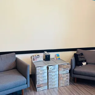 two couches and a coffee table