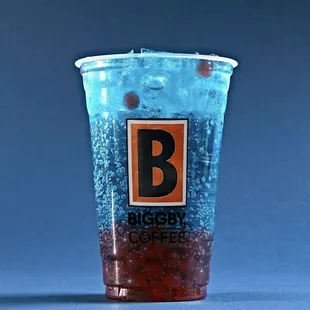 Iced Scuba with strawberry boba