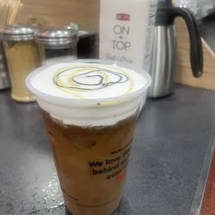 Carmel Sweet foam cold brew
