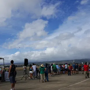 Crowd watching the remote contol planes