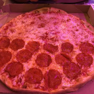 a pepperoni pizza